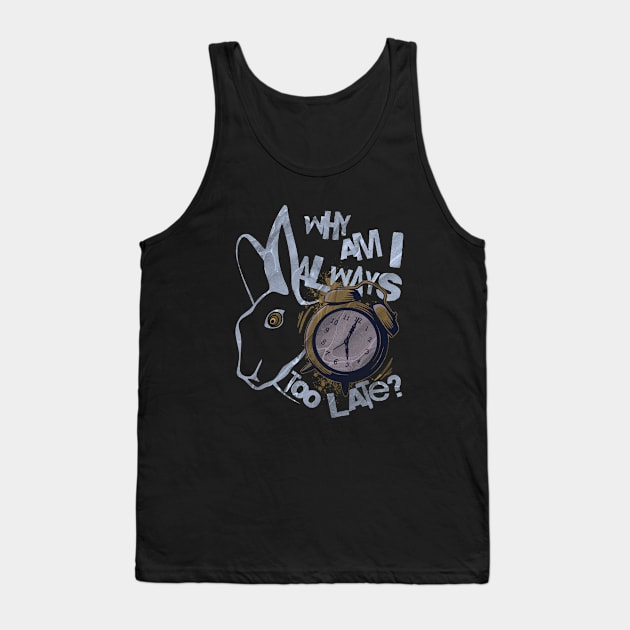 Always Too Late Rabbit Tank Top by Liesl Weppen